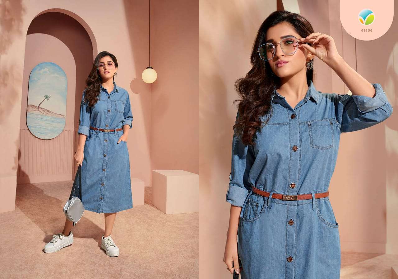 Denim Big Size Fancy Kurti at Rs 450 | Denim Kurti Wholesale in Mumbai |  ID: 22914133733