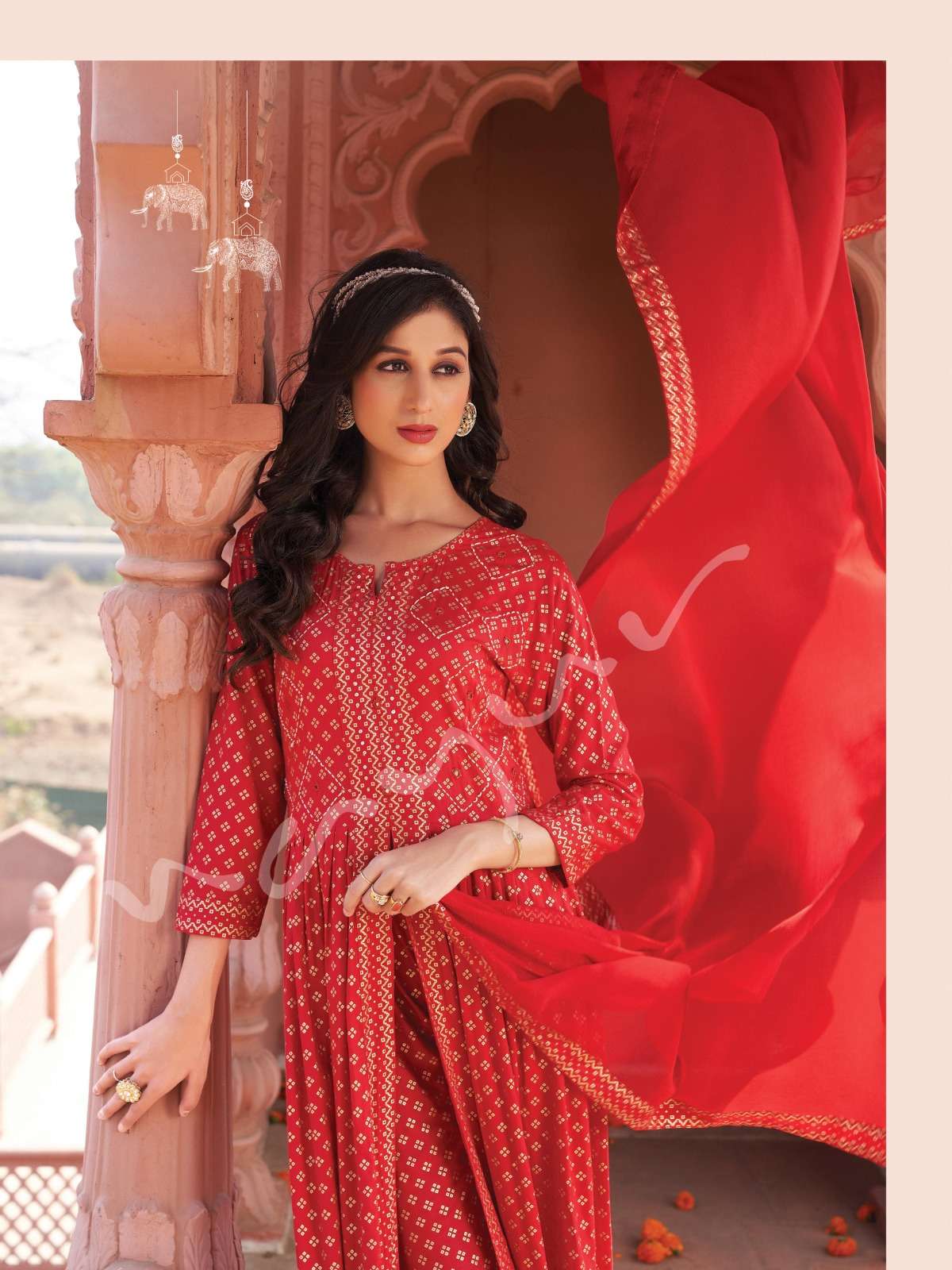 Full Sleeve Cotton Printed Anarkali Kurti, Size: XL, L & XXL at Rs 1029 in  Surat