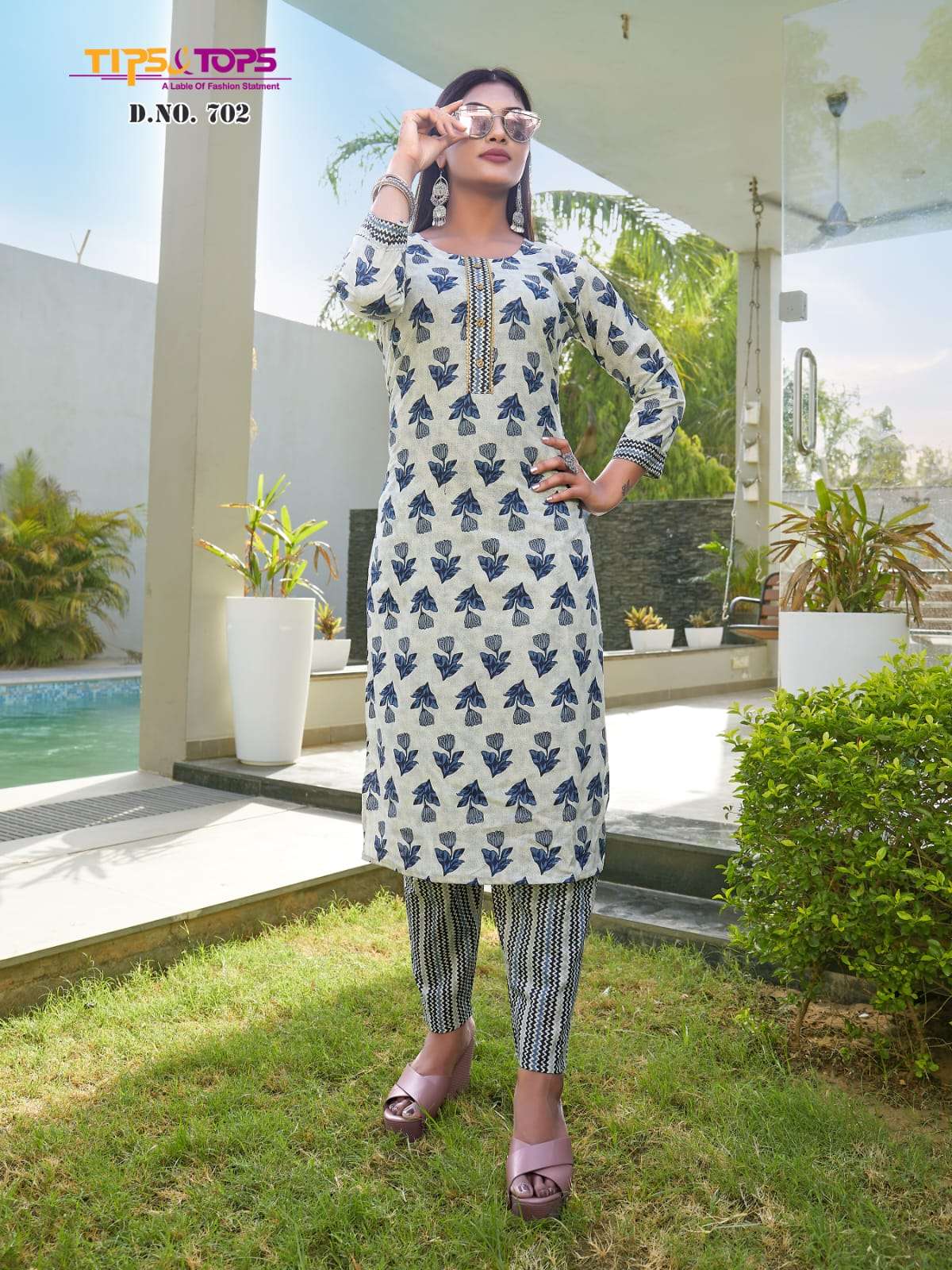 Pine Green Floral Printed Silk Kurti with Straight Pants – anokherang